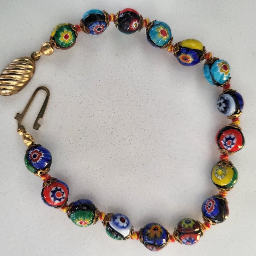 Colorful Murano Glass beaded bracelet